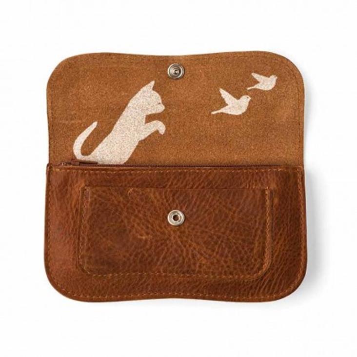 Portemonnaie Cat Chase Cognac used look