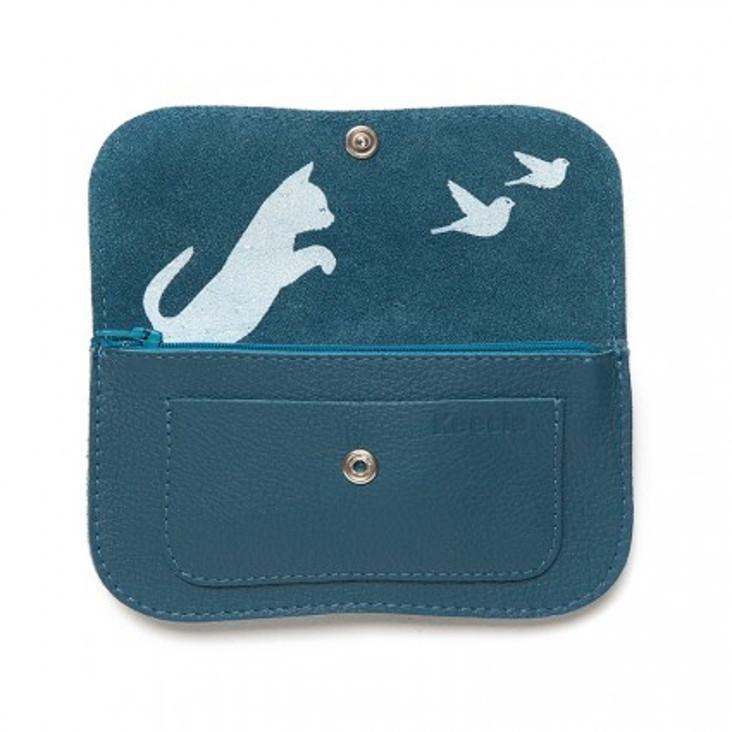 Portemonnaie Cat Chase verblasstes Blau
