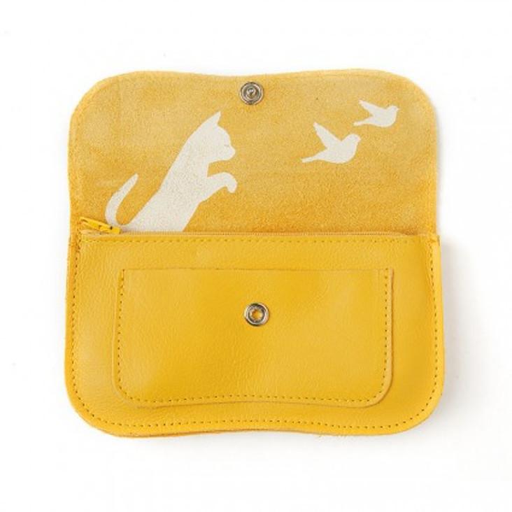 Portemonnaie Cat Chase Gelb