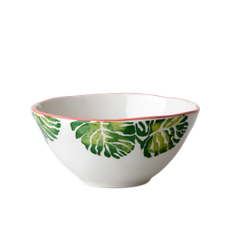 Keramik Schale mit Palmenblättern