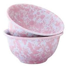 Schüssel Emaille Marble Pink
