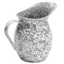 Krug Emaille Marble Grau