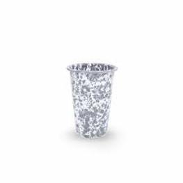 Tasse Emaille Marble Grau