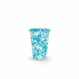 Tasse Emaille Marble Türkis
