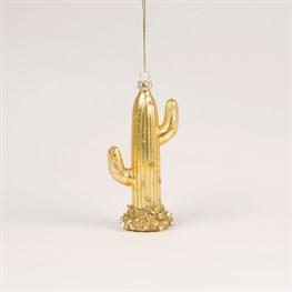 Weihnachtskugel Kaktus gold