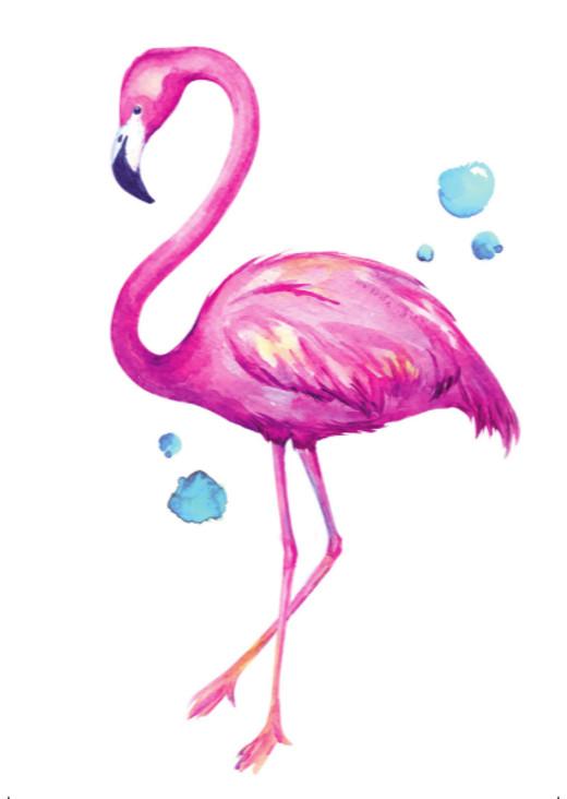Postkarte Flamingo