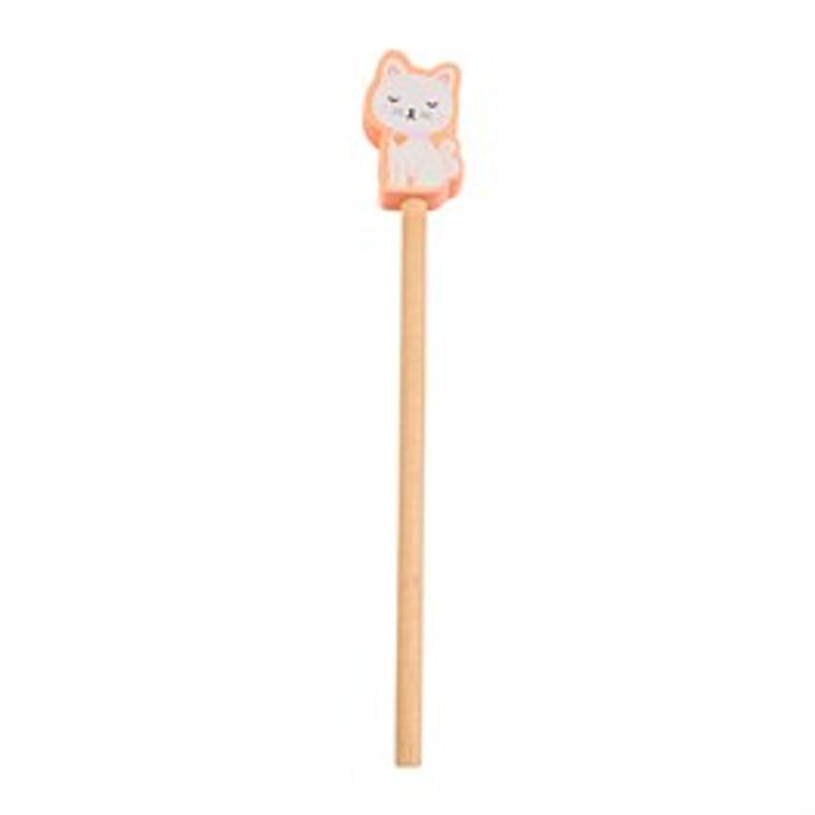 Bleistift mit RadiergummiKatze