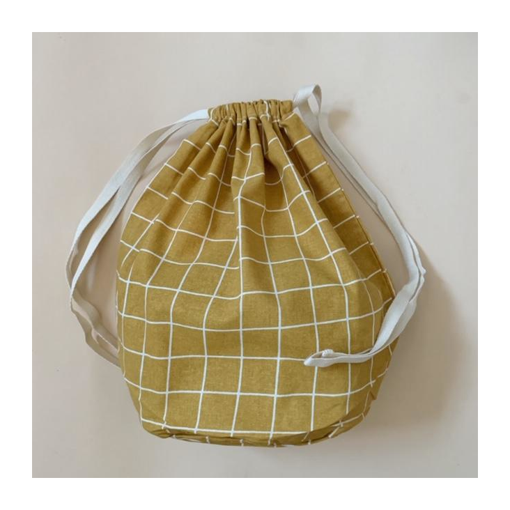 Multi Bag Large Mustard Check