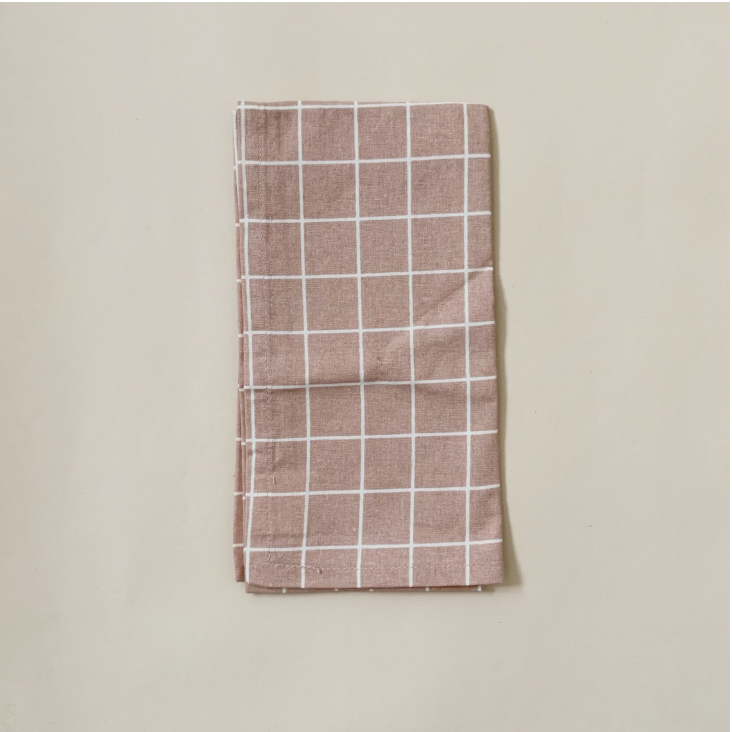 Stoffservietten 4er Set Rose Check