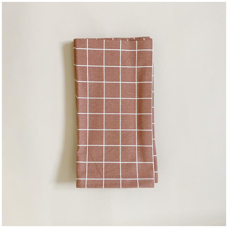 Stoffservietten 4er Set Terracotta Check