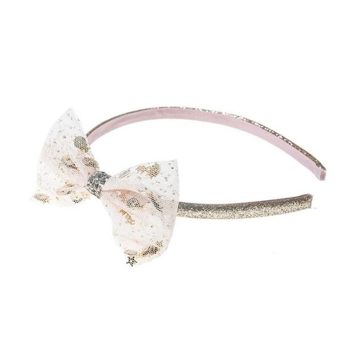 Haarreif mit Glitzerschleife