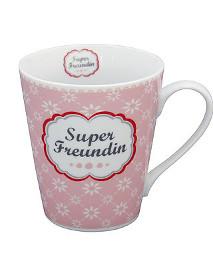 Tasse mit Henkel Krasilnikoff Super Freundin