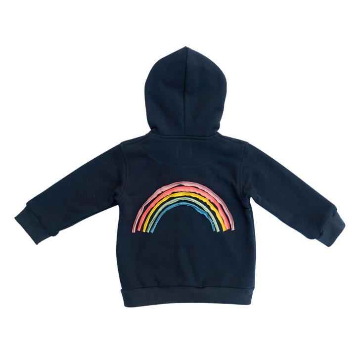 Hoodie Dunkelblau Rainbow