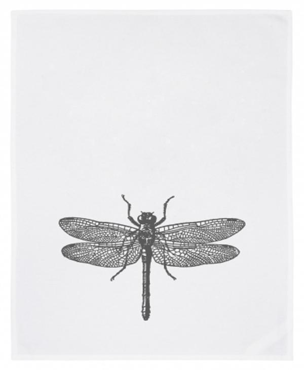 Geschirrtuch weiss, LIBELLE, dunkelgrau