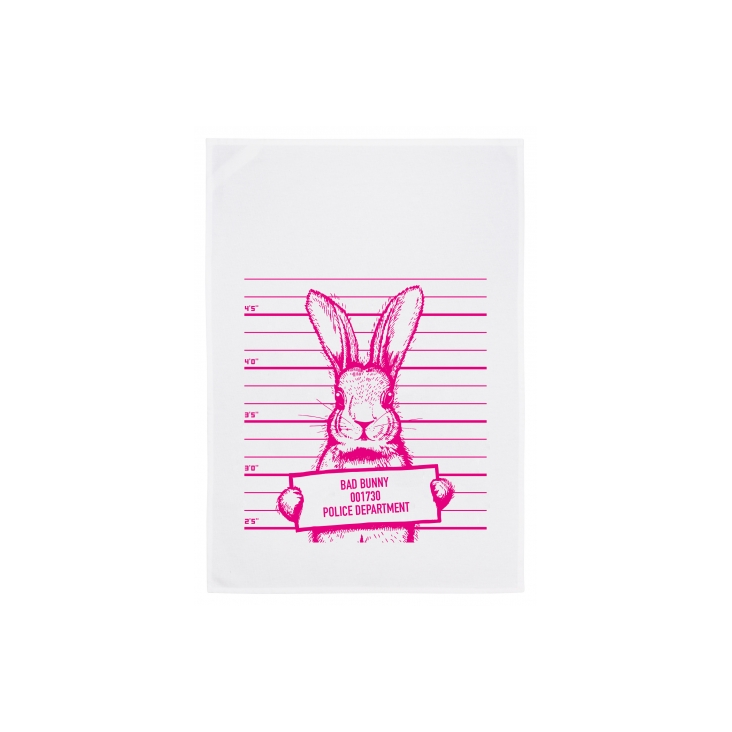 Geschirrtuch handbedruckt Bad Bunny