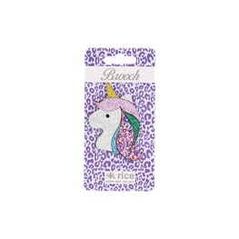 Glitter Brosche Einhorn