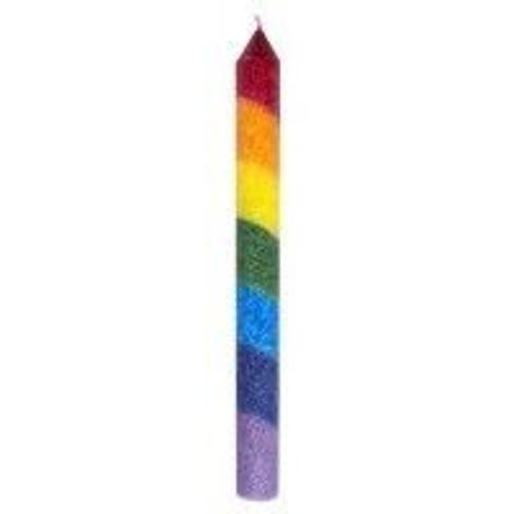 Stabkerzen Regenbogen 4er Set Stearin je 22cm
