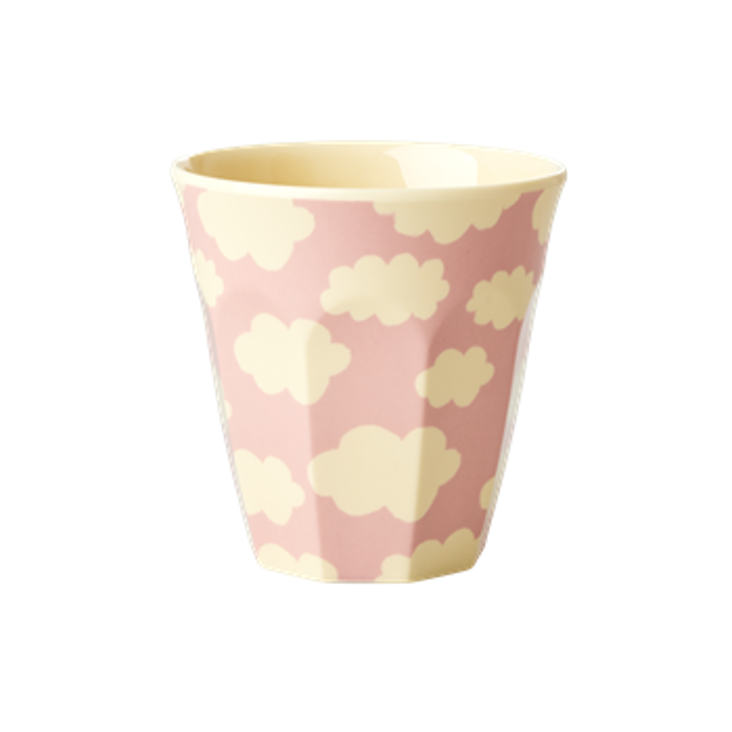 Rice Melamin Becher - Cloud Print Pink
