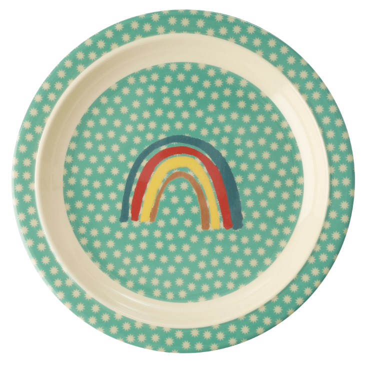 Rice Kinderteller - Rainbow and Stars Print
