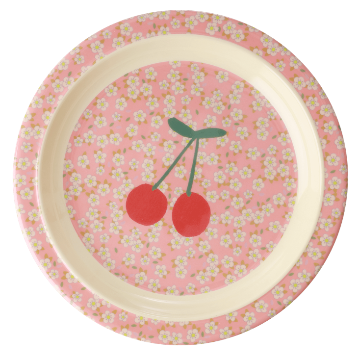 Rice Kinderteller - small Flowers and Cherry Print