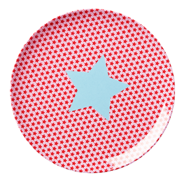 Rice Kinderteller Sterne pink