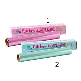 Alufolie blau und rosa