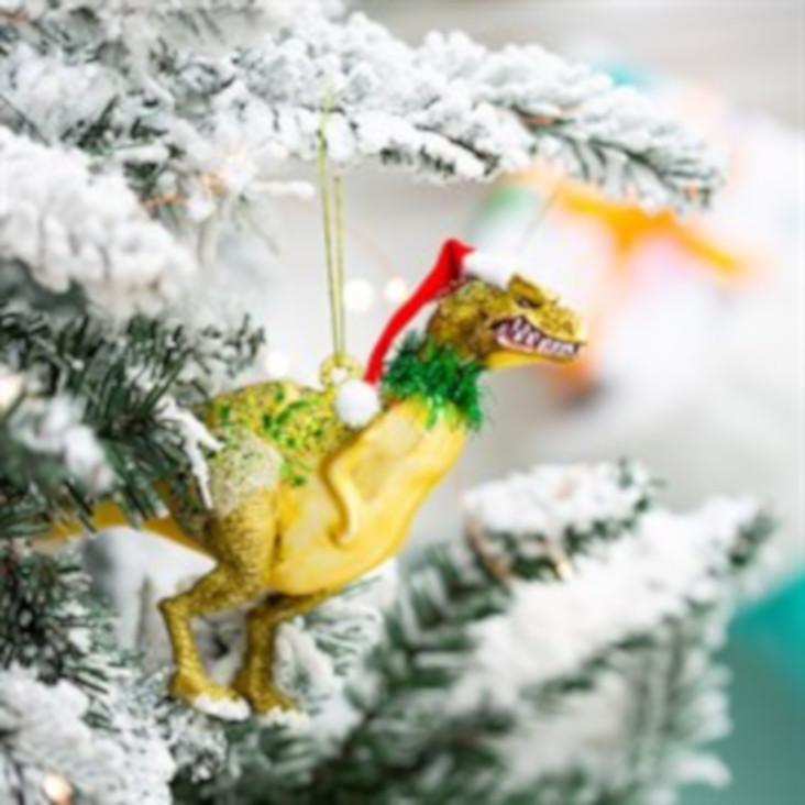 Weihnachtskugel Santasaurus