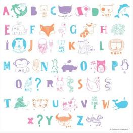 Leuchtkasten Buchstaben ABC Kinder pastell