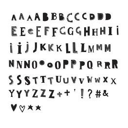 Leuchtkasten Buchstaben Funky Black