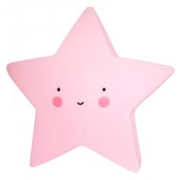 Nachtlicht Stern rosa mit Timer