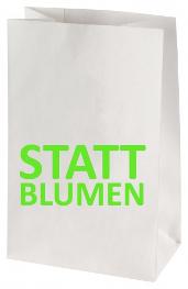 Lichtertüte weiss, STATT BLUMEN