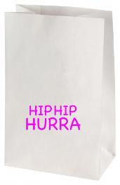 Lichtertüte weiss, HIPHIP HURRA