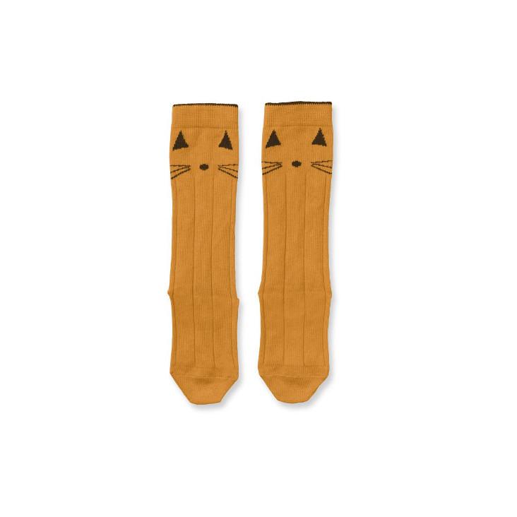 Kindersocken Cats Mustard