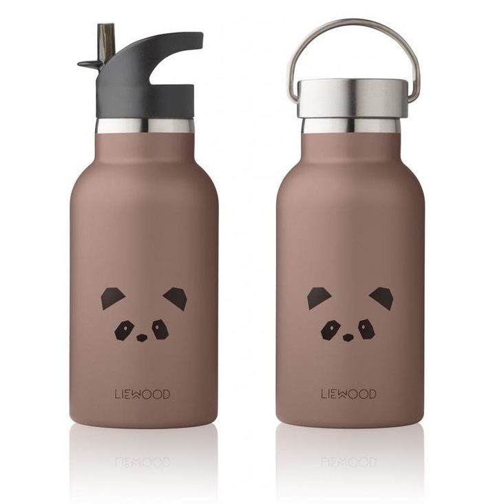 Liewood Trinkflasche Panda Dark Rose, 2 Aufsätze