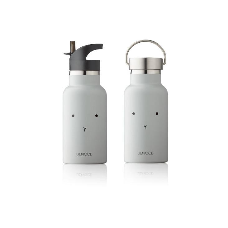 Trinkflasche Rabbit Grau, 2 Aufsätze