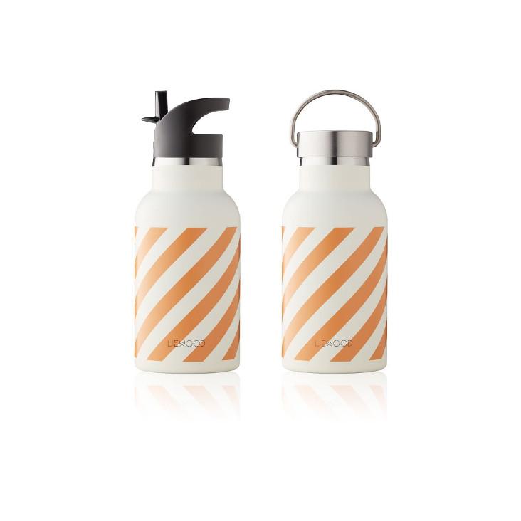 Trinkflasche Stripe Mustard, 2 Aufsätze