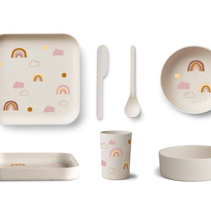 Aiko Bambus Geschirr Set