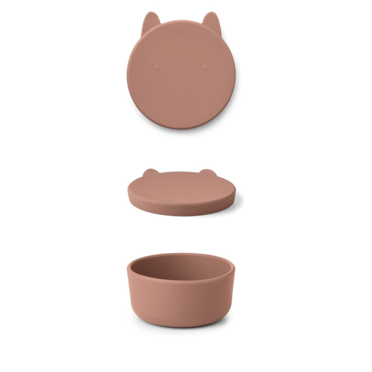 Liewood Charlot Snack Box Rabbit Dark Rose
