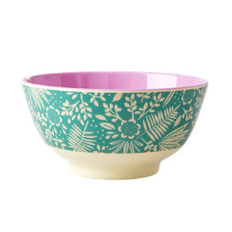 Rice Melamin Schüssel Farne und Blumen Print