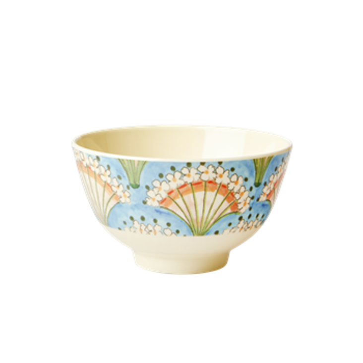 Rice Melamin Schüssel Small Flower Fan Print