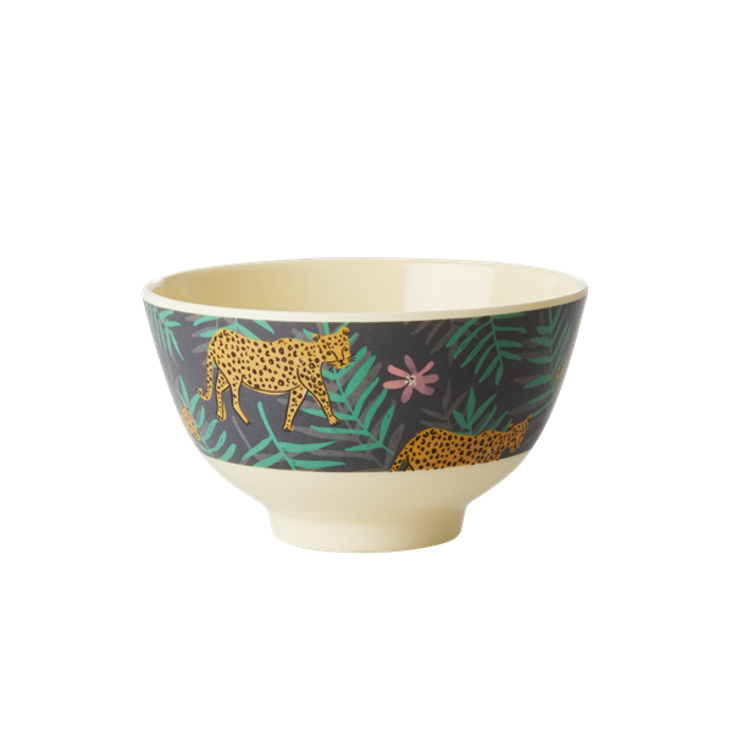 Rice Melamin Schüssel klein Leopard and Leaves Print