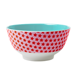 Rice Melamin Schüssel Two Tone with Star Print