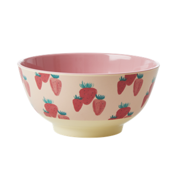 Rice Melamin Schüssel Strawberry Print - Medium