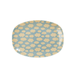 Dessertteller Melamin mit Wolken Print
