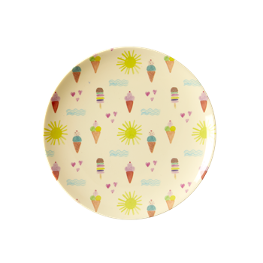 Dessertteller Melamin mit Summer Print