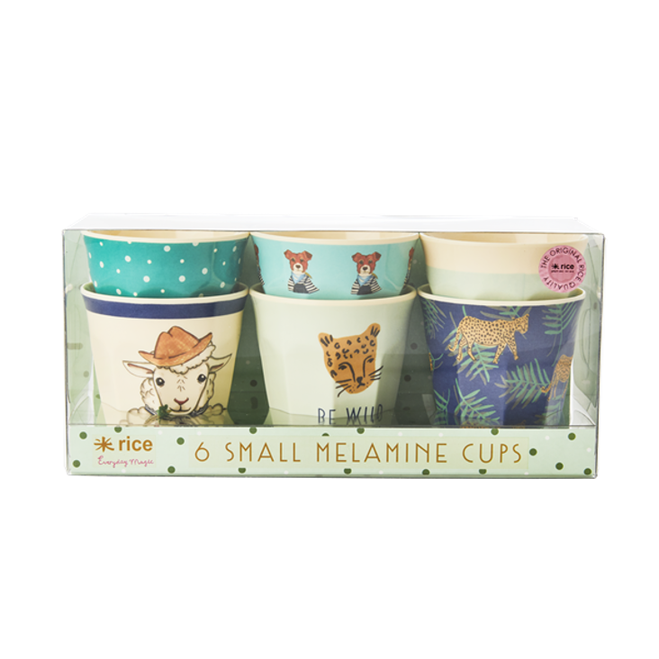 Rice Becher 6er Set klein Farm Animals Print