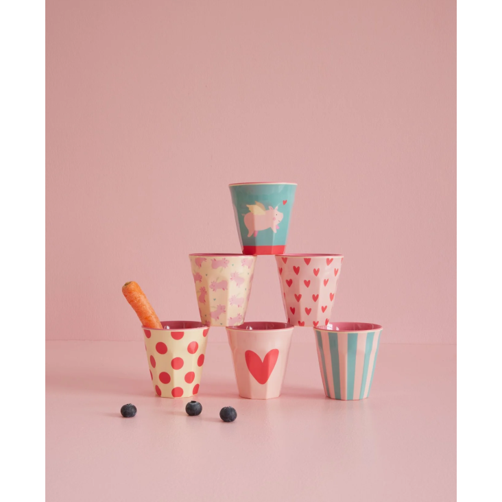 Small Melamine Cup - Multicolor - Set of 6