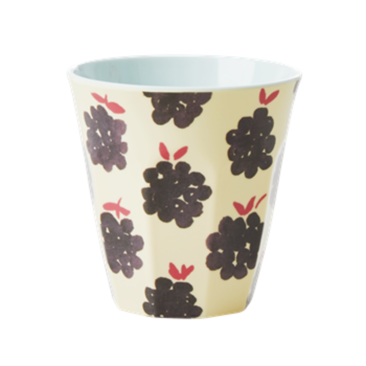 Rice Melamin Becher Blackberry Print