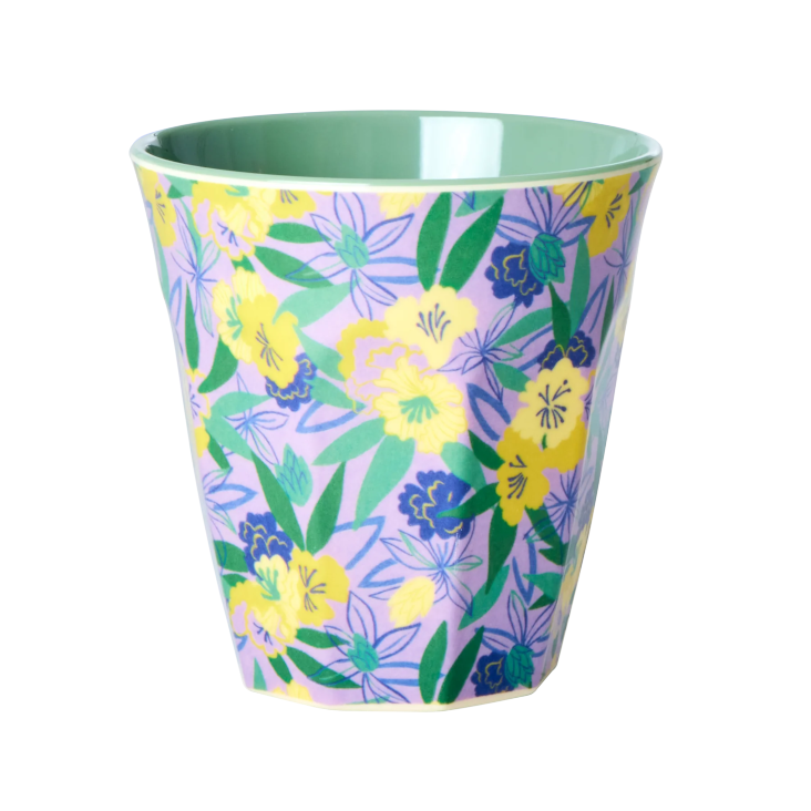Melamine Cup Fancy Pansy Print