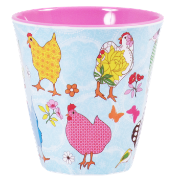 Rice Melamin Becher Hen Print
